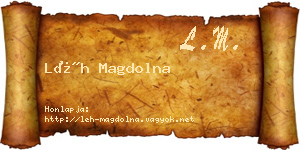 Léh Magdolna névjegykártya