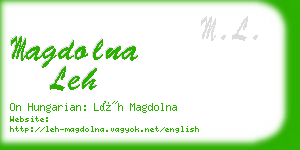 magdolna leh business card